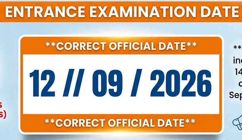 Entrance Examination Date for Nursing/Midwifery and MLS